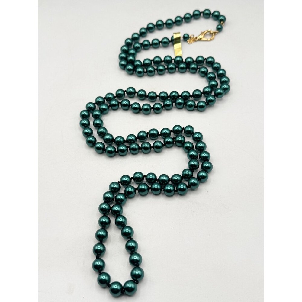 LR Lady Remington Metallic Green Beaded Necklace